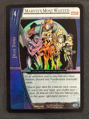 VS VERSUS SYSTEM - Marvel's Most Wanted MAV-115 - Rare Foil ITA