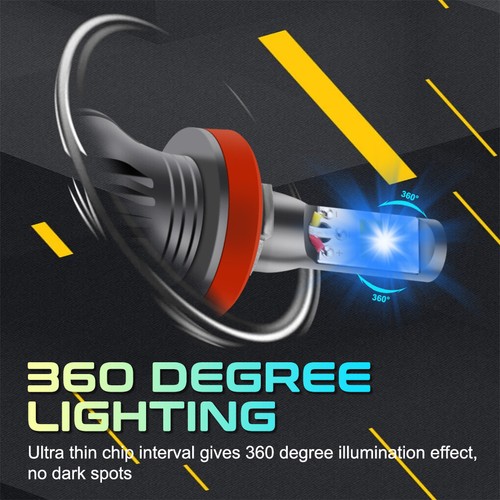 2X Lights H11 H8 H16 Fog Driving Lights Bulbs Switchback Strobe Ice Blue 8000K - Picture 2 of 8