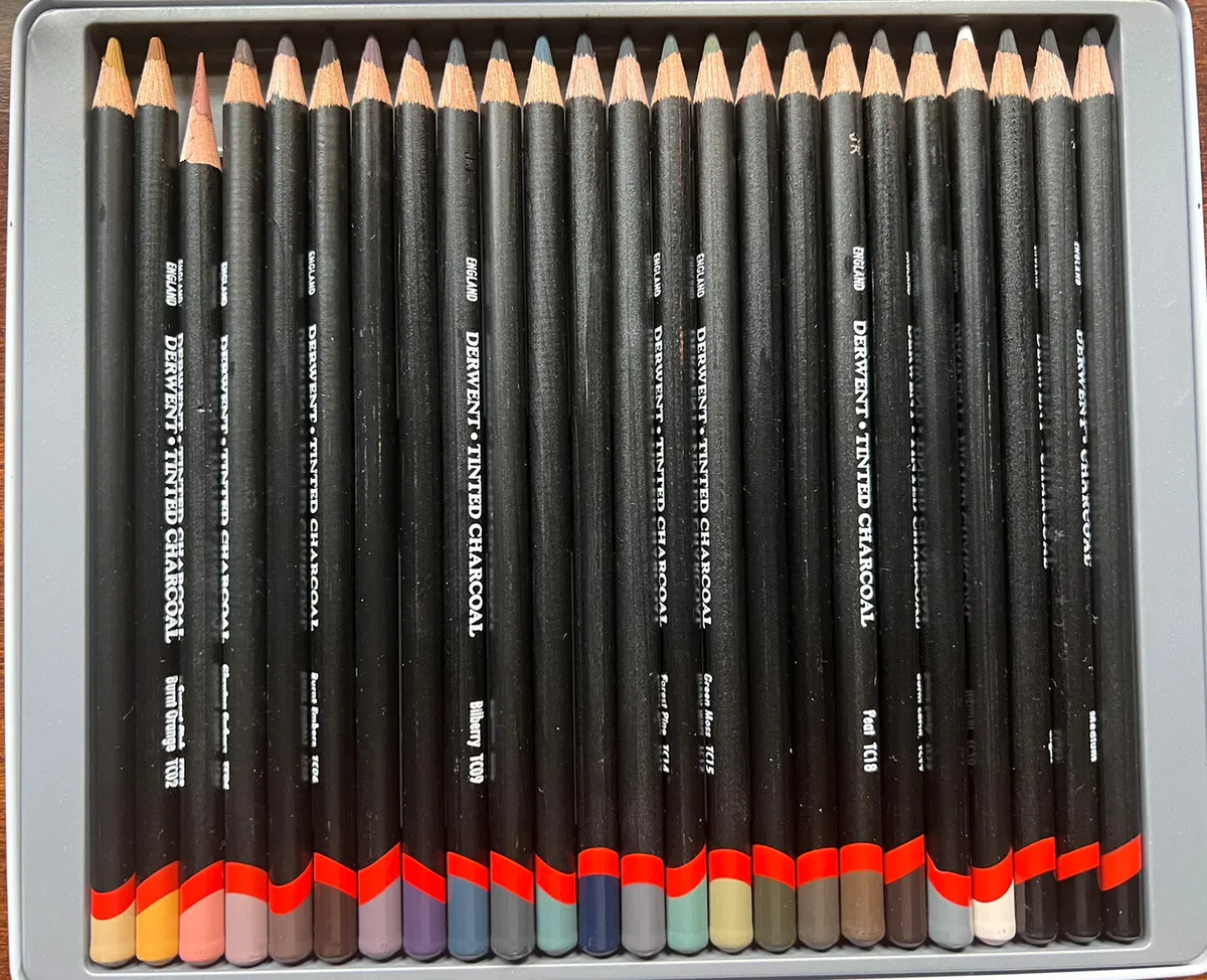 Derwent : Tinted Charcoal Pencil : Set Of 6