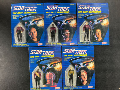 VINTAGE STAR TREK TNG 13-FIGURE SET WITH ALIENS & 4
