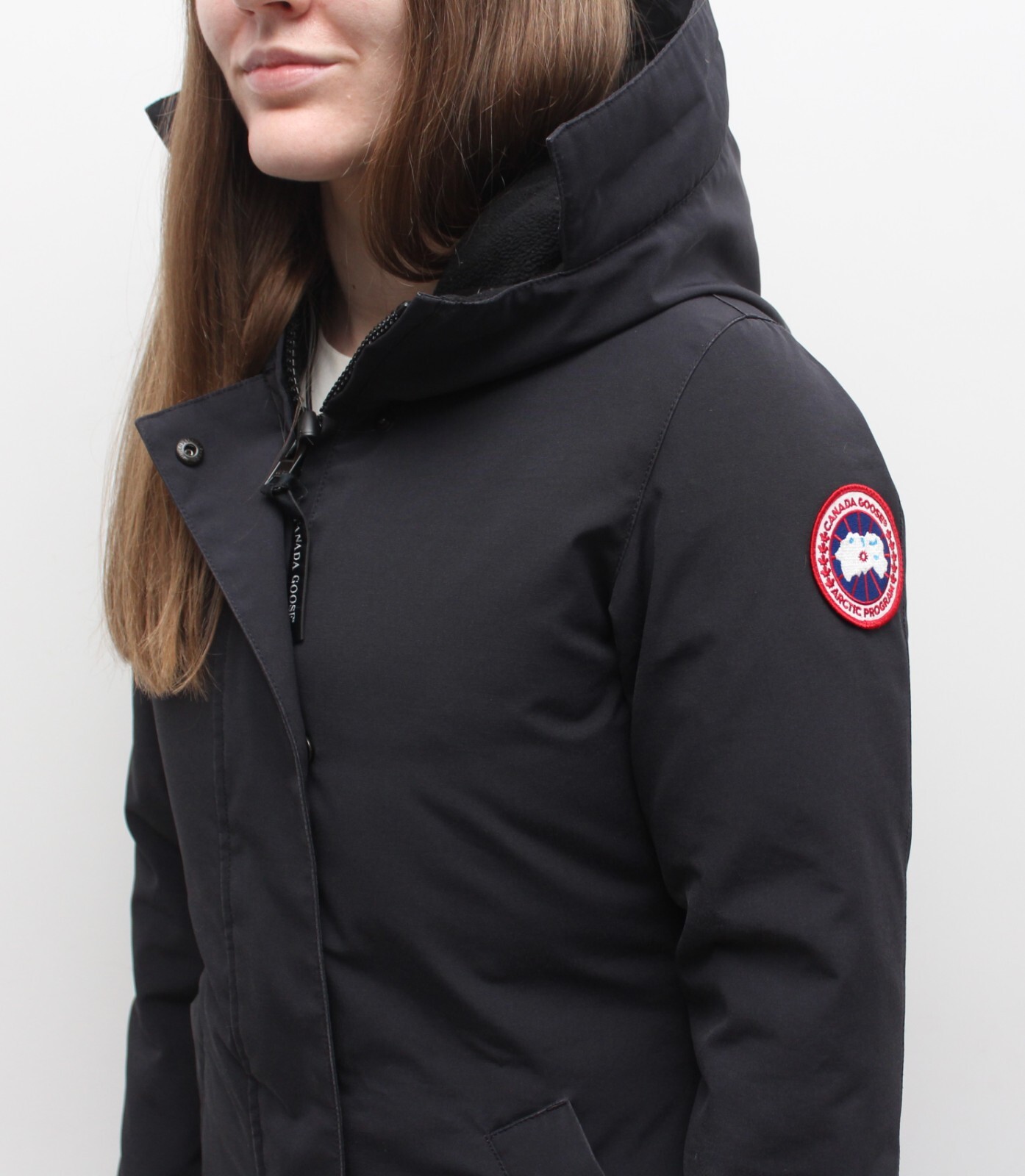Women's CANADA GOOSE Victoria Parka Down Puffer Jacket Coat Navy Size XS image 2