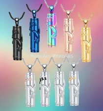 New Hummingbird Flowers Cylinder Cremation Urn Keepsake Ashes Memorial Necklace