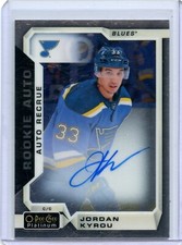 2018-19 O-Pee-Chee Platinum Rookie Autographs #R-KY Jordan Kyrou E