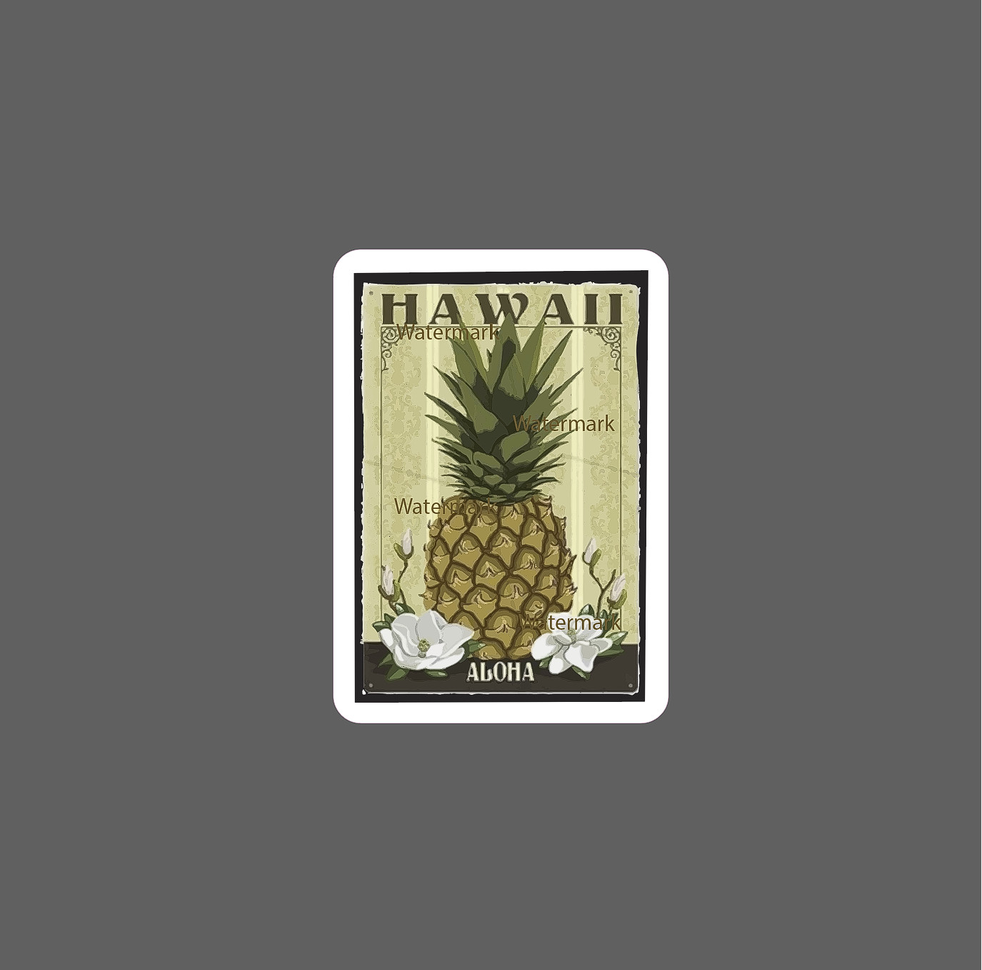 Hawaii Sticker Aloha Pineapple Fruit NEW - Buy Any 4 For $1.75 EACH Storewide!