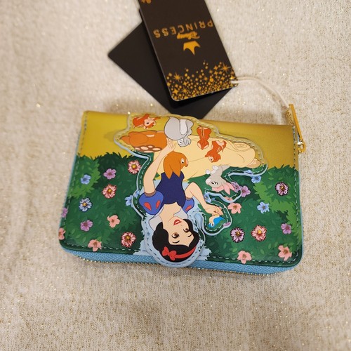 Loungefly Disney Snow White Forest Animals Floral Zip Around Wallet NEW - Picture 9 of 13