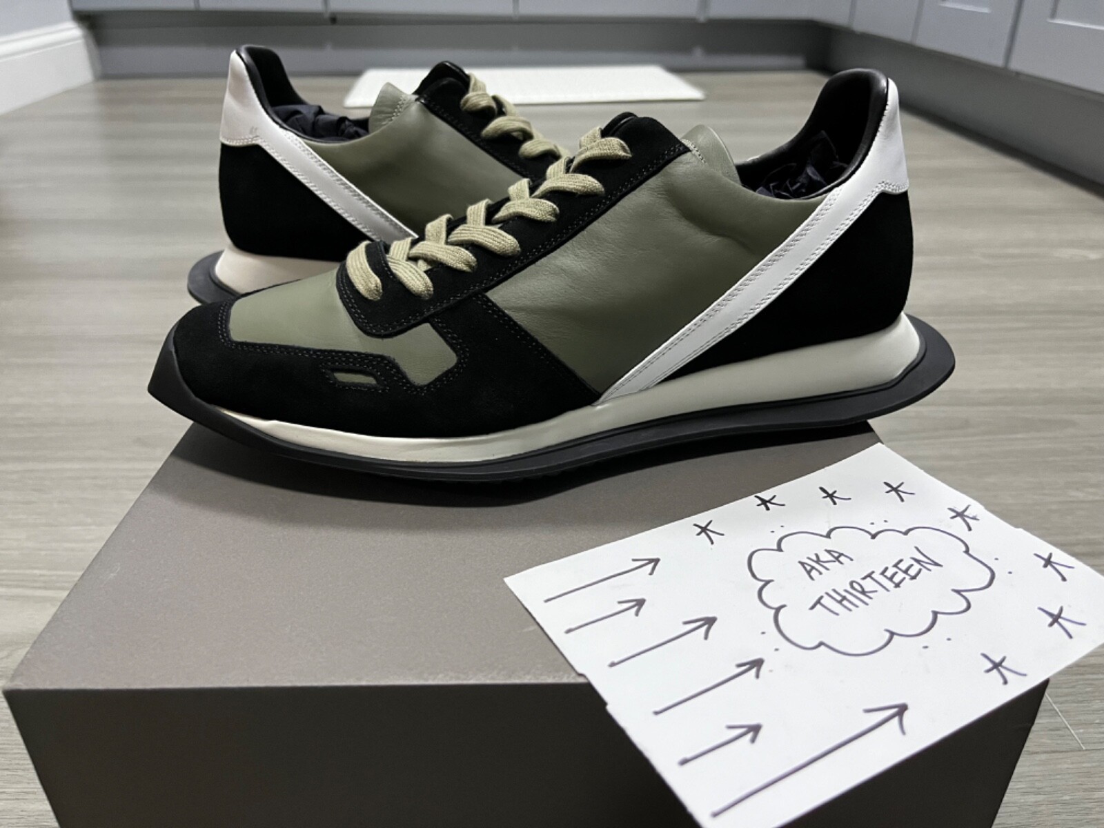 Rick Owens New Vintage Runner Lace Up Sneakers 41 drkshdw