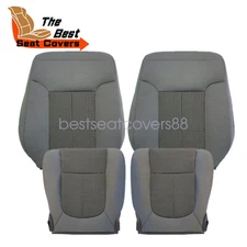 4PCS Fit For 2011-2016 Ford F250 F350 FX4 Front Both Side Cloth Seat Cover Gray