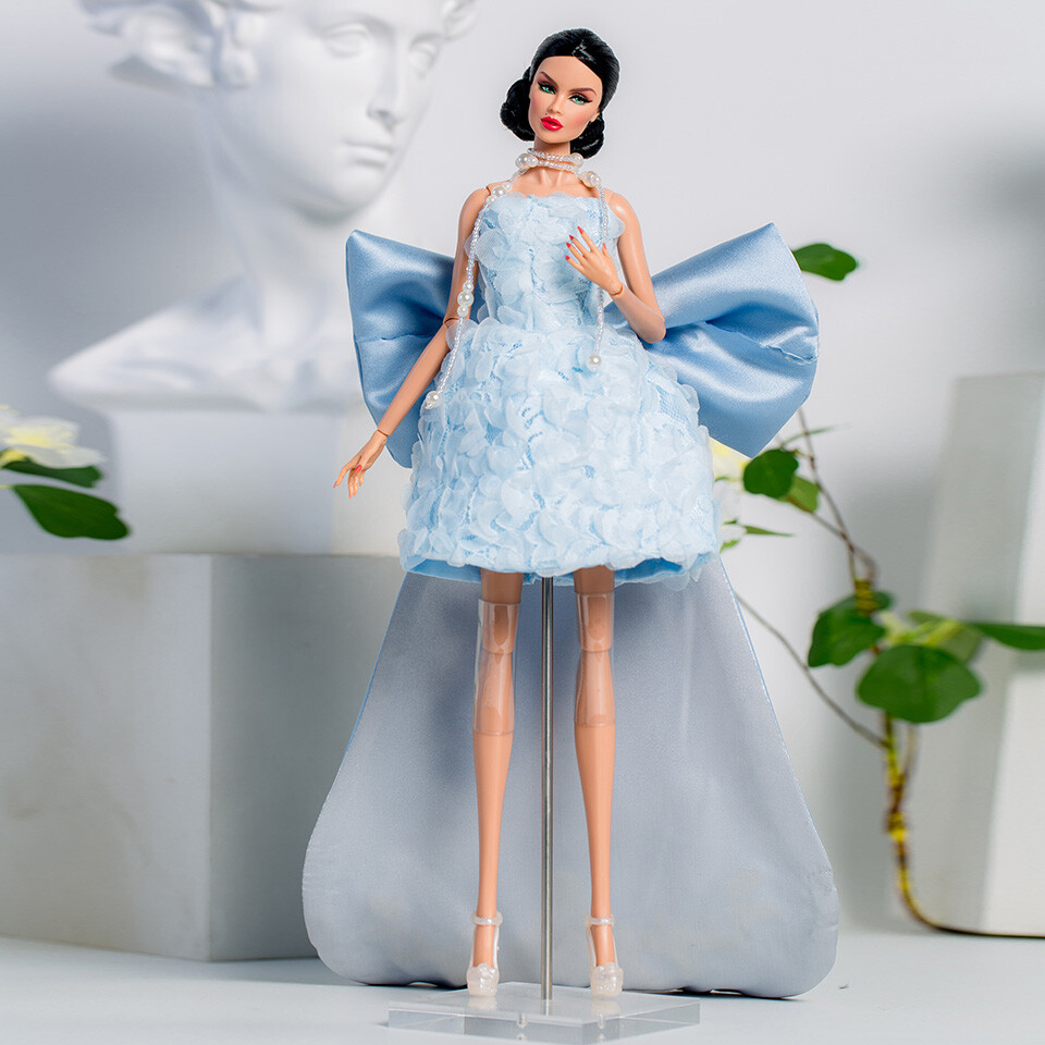 Fashion Blue 1/6 Doll Clothes Princess Evening Dress Wedding Party Gown  11.5" | eBay