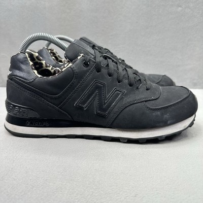 New Balance 574 Womens Size 9 (B) Shoes Black Leopard Casual Low Top Sneakers
