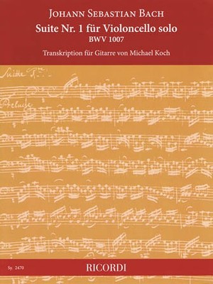 Suite No. 1 for Cello Solo, BWV 1007 Transcription for Guitar