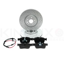 PARA JAGUAR XE 2015- PASTILLAS DISCOS DE FRENO DELANTEROS PERFORADOS CRUZADOS RENDIMIENTO 350mm
