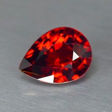 1.85Ct Pear Cut_Extraordinary Reddish Orange Color Natural Spessartite Garnet