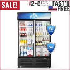 28 Cu Ft Commercial Beverage Refrigerators Merchandiser Display Fridge Built-in