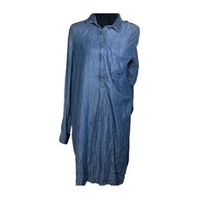 American Eagle Outfitters XXL Blue Lyocell L Shirt Dress coastal logenlook