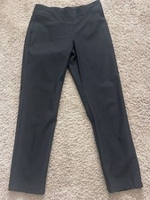 T Tahari Women  s Pull On Pants Slacks Stretchy Ankle Black M