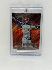 Nick Castellanos 2022 Panini Select EN FUEGO SILVER PRIZM #EF22 Reds Phillies