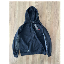 Chrome Hearts Black Full Zip Hooded Hoodie Me...