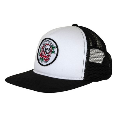 Independent Trucks Eric Dressen SKULL ROSE Snapback Trucker Hat WHITE/BLACK
