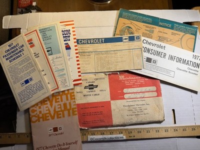 Vintage 1977 Chevrolet Chevette Manual With Mixed Papers/ Elsenheimer Hornell NY