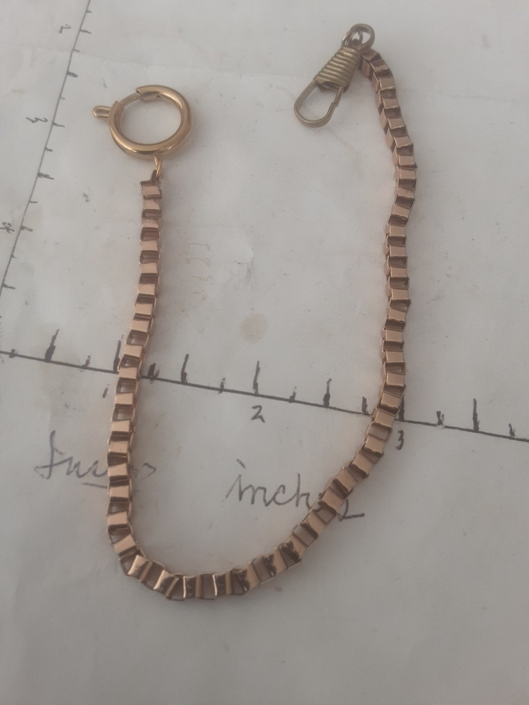 Vintage Gold-Filled Pocket Watch Chain 11In As Pictured Nice Condition