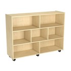 Childcraft Mobile Compartment Storage Unit 7 Compartments 47-3/4 x 14-1/4 36"