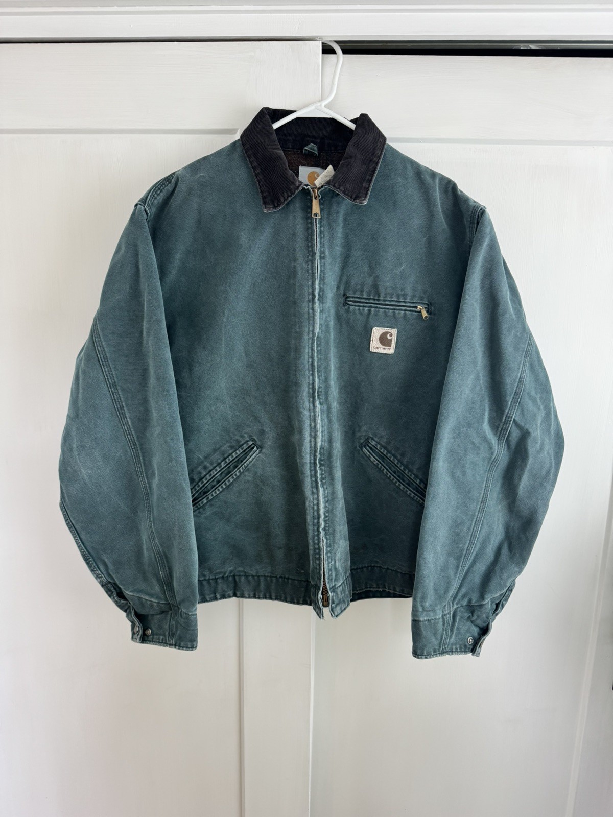 Vintage Carhartt J43HTG Detroit Jacket XLT made In USA Green Blanket Lined GRAIL