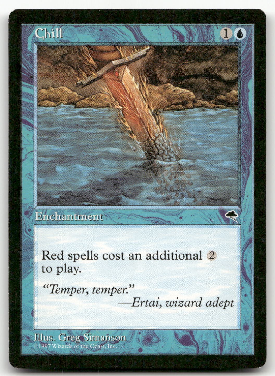 Chill #56 (MP) Tempest TMP Magic MTG