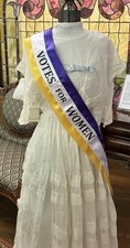 Women  s Suffrage Sash Repro USA Suffragette Roaring 20  s Protest Votes For Women