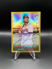 Ronald Acuna Jr 2024 Topps Archives  Fan Favorites Premium Auto Gold /50 Braves
