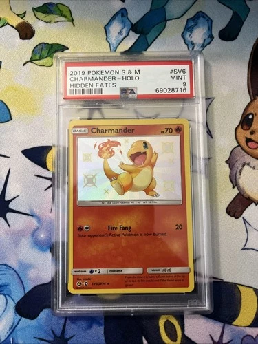 Pokémon 2019 Sun & Moon Hidden Fates PSA 9 Shiny Charmander