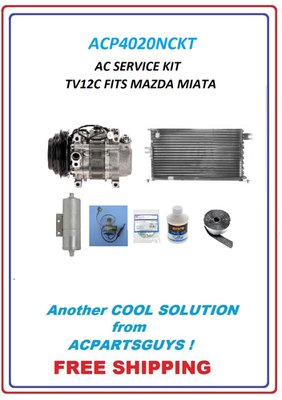 OEM DENSO AC SERVICE KIT MAZDA MIATA TV12C COMPRESSOR CONDENSOR