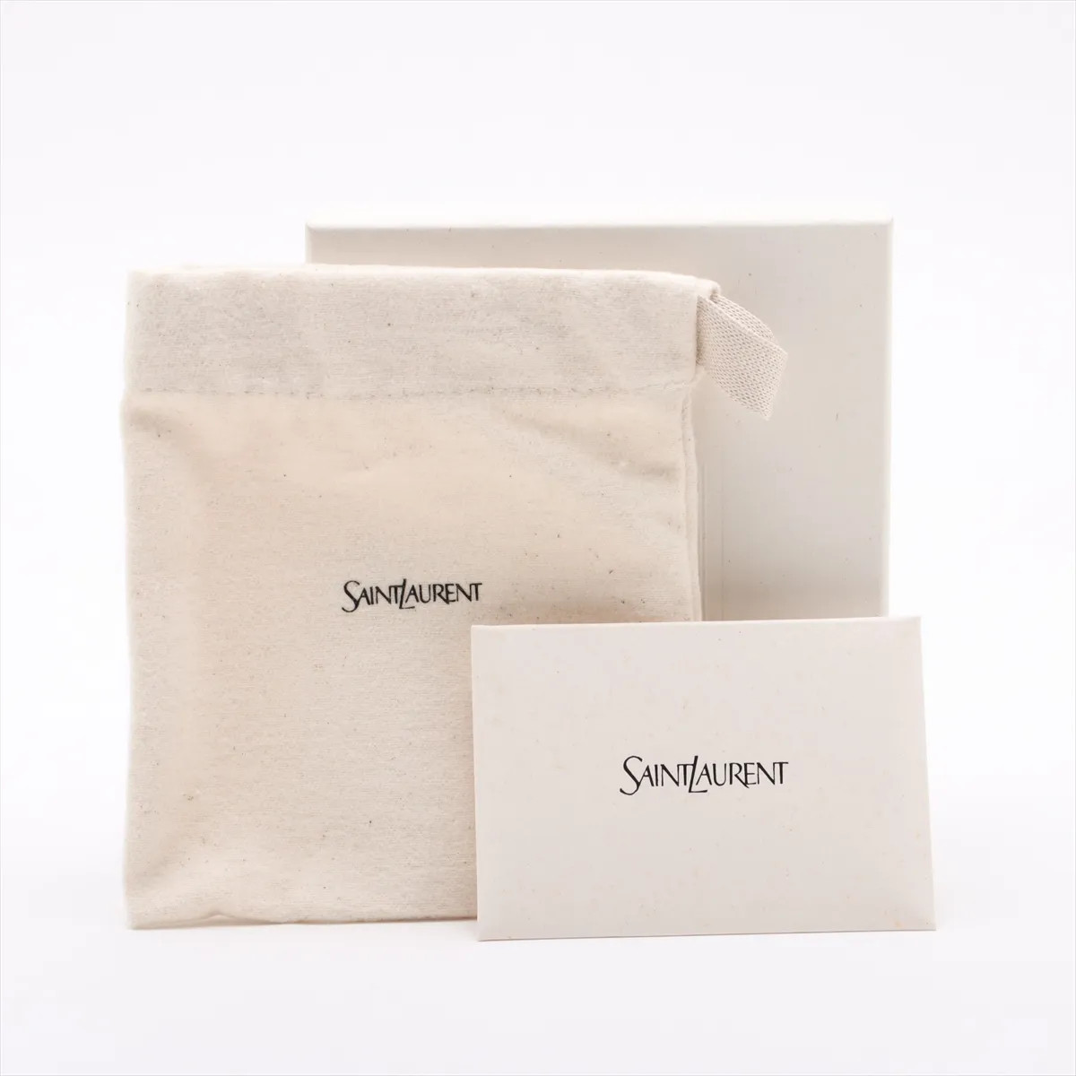 Saint Laurent Paris YSL line ART607738 Mock Croc Card Case Black thumbnail 5