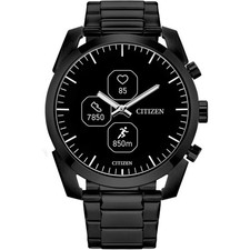 NEW Citizen CZ Smart Hybrid Gen-2 JX2017-56E Black Steel Bluetooth Fitness Watch