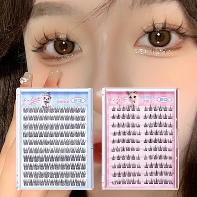 Self Adhesive Glue-Free Natural Long Thick Segmented False Eyelashes No-Removal 
