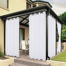 Outdoor Curtains for Patio Waterproof, Premium Thick Privacy Weatherproof Gromme