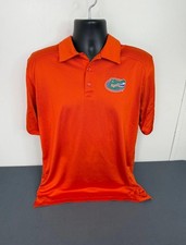 Nike Polo Mens XL Florida Gators Orange Dri-FIT Short Sleeve NCAA Team Shirt