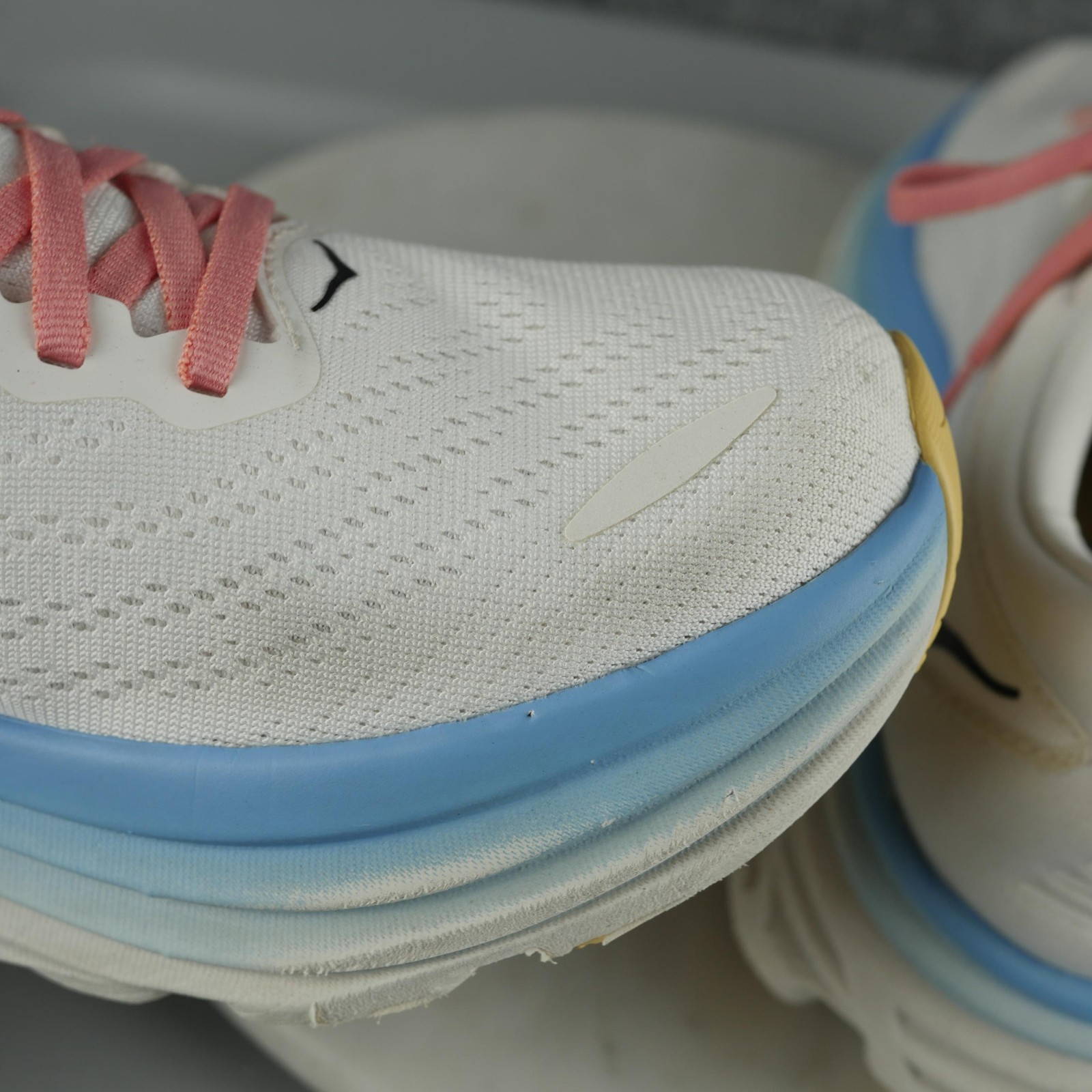 Hoka One One Bondi 8 Wide Shoes Womens Size 8.5 White Running Sneakers 1127954 thumbnail 8