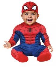 01821511 Spirit Halloween Infant Spider-Man Suit Costume Size Varies
