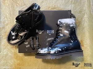 Dr.Martens◇1460 NIN/NINE INCH NAILS/エンジニアブーツ/UK4/WHT/PVC