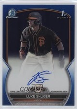2023 Bowman Draft Chrome Prospect Blue Refractor 100/150 Luke Shliger Auto 3q5