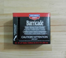 Birchwood Casey;  Barricade;  Rust Protection;  25 Cloths;  BTA-25;  33025