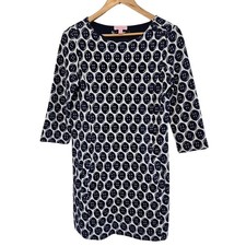 Lilly Pulitzer Jonah Sweater Dress Womens Small Blue Button Knit Short Preppy