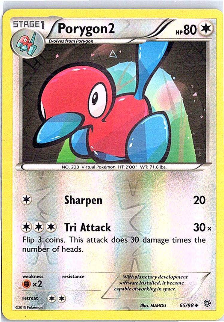 Pokemon Card - Porygon2 65/98 (Reverse) LP