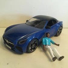 Bruder 03481 Roadster Blue Car Convertible No box car as shown with figure