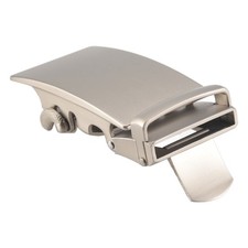Men's Solid Buckle Automatic Ratchet Leather Belt Buckle O3R72334