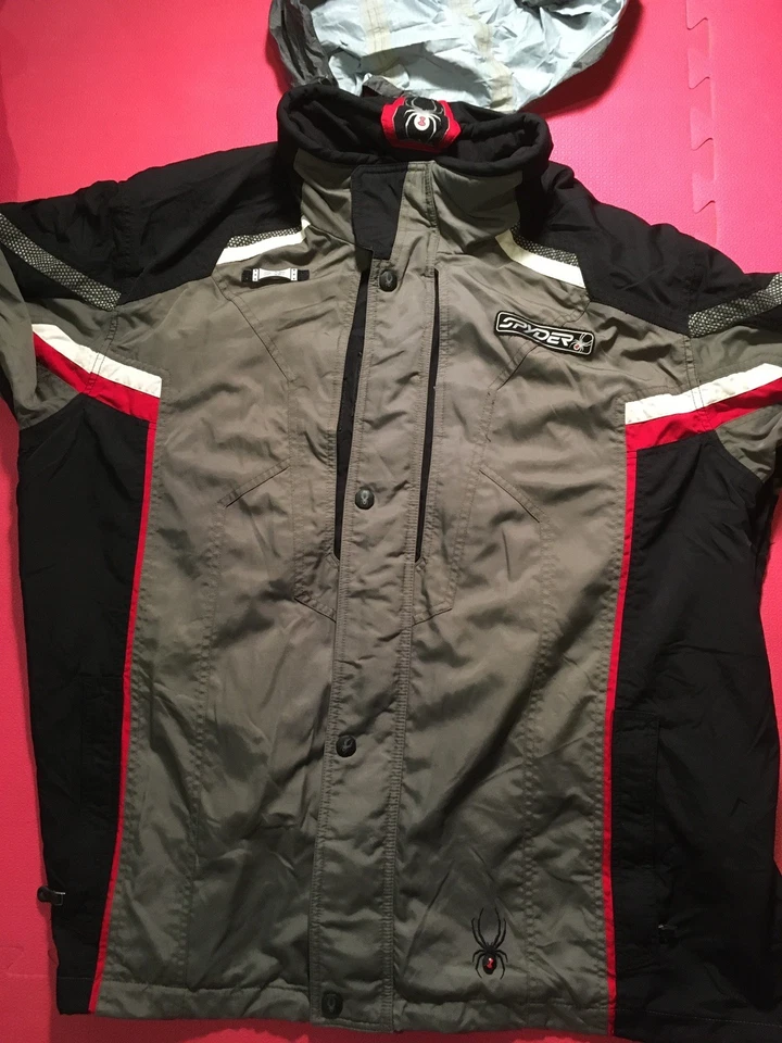 Chaqueta de esquí Spyder para hombre XXL invierno con capucha 2 en 1 abrigo aislante extraíble Foto 2 de 4