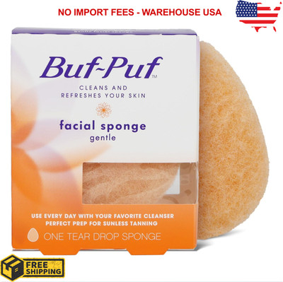 Pad Buff Puff Gentle Facial Sponge Deep Cleansing Exfoliating Remove Makeup 1 Ct