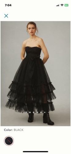 Anthropology Pilcro Dress Black 2pc 2X NWT $595