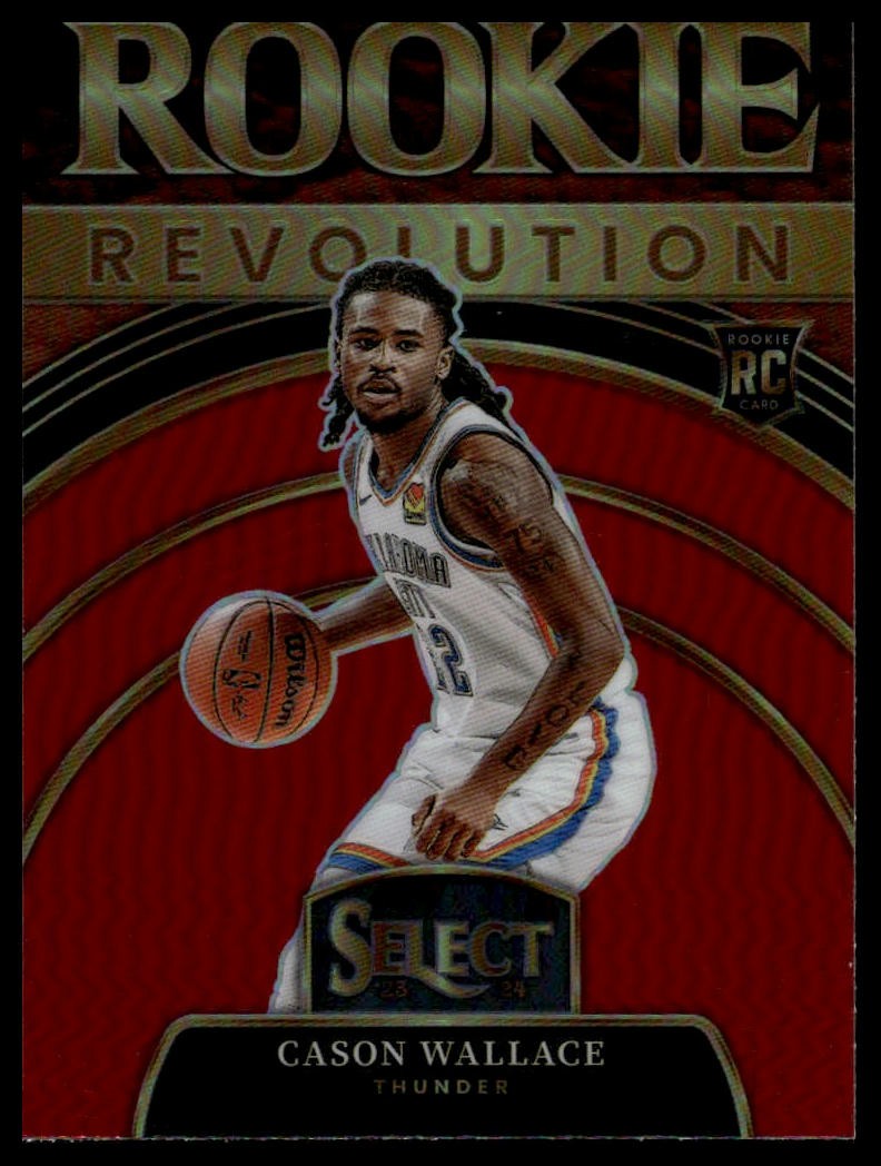 2023-24 Panini Select #29 Cason Wallace Rookie Revolution Red Prizms