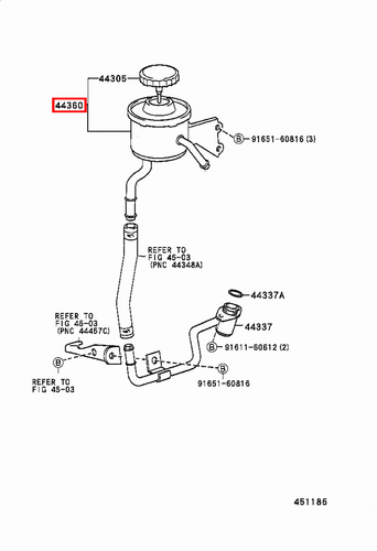 Genuine LandCruiser 80 79 78 Series HZJ HDJ Power Steering Pump Reservoir Tank - Picture 6 of 9